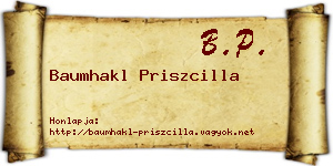 Baumhakl Priszcilla névjegykártya